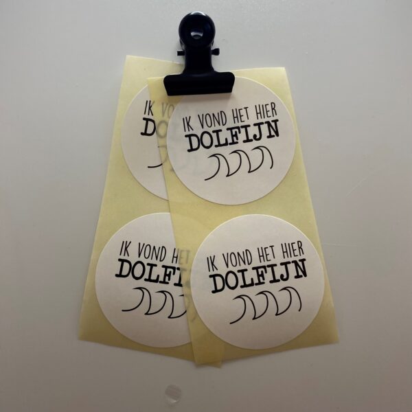 Sticker - ik vond het hier dolfijn (5 stuks)