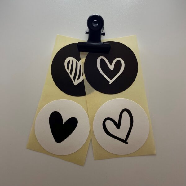 Sticker - hartjes mix (4 stuks)