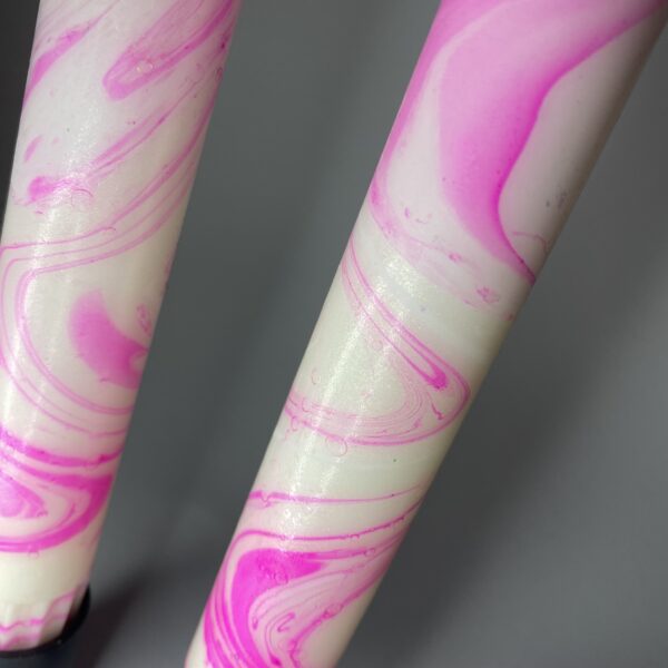 Marble kaarsen - roze/gouden glitter - Afbeelding 3