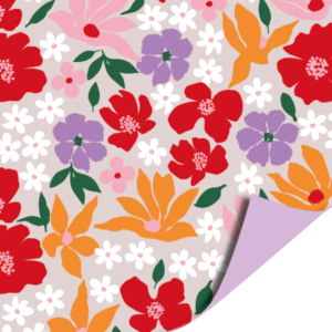 Inpakpapier bloemen - dubbelzijdig