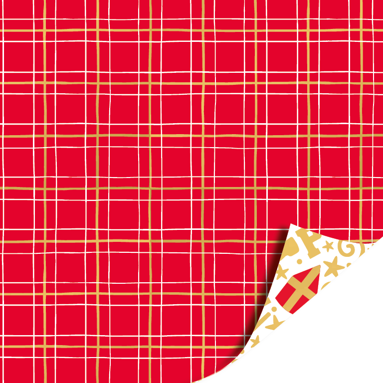 Inpakpapier - Sint mijter/staf - Afbeelding 2