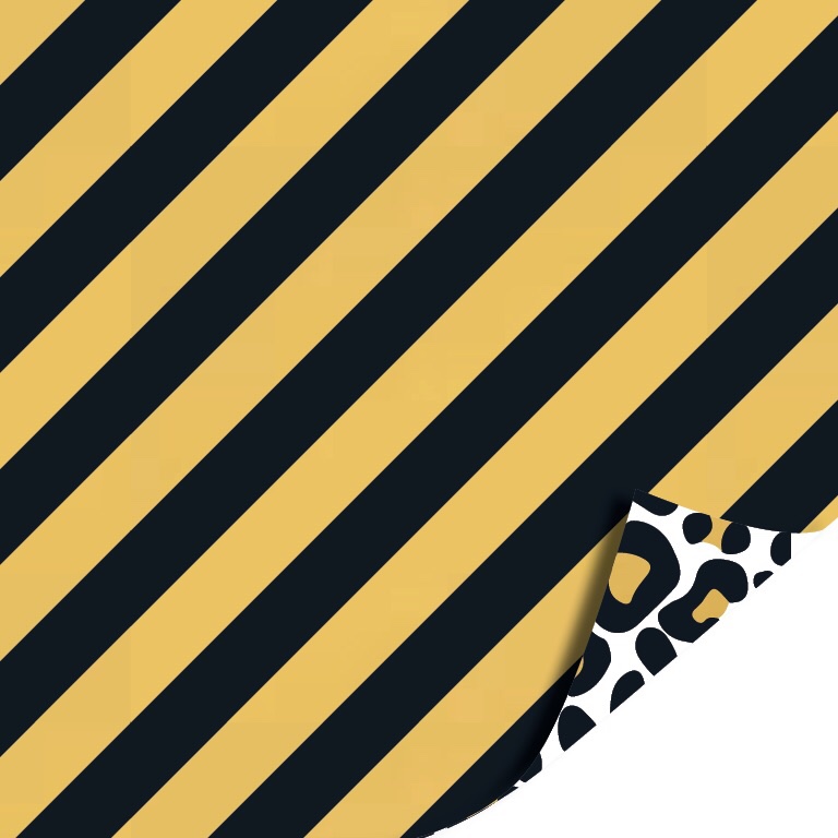 Inpakpapier - cheetah zwart/goud - Afbeelding 2
